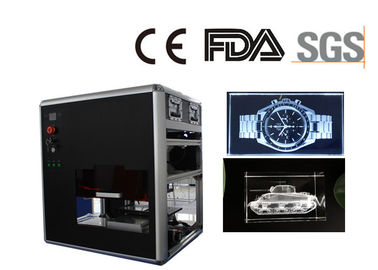 China máquina de grabado del laser de cristal 3D, unidad media del grabado de la imagen del cristal del tamaño proveedor